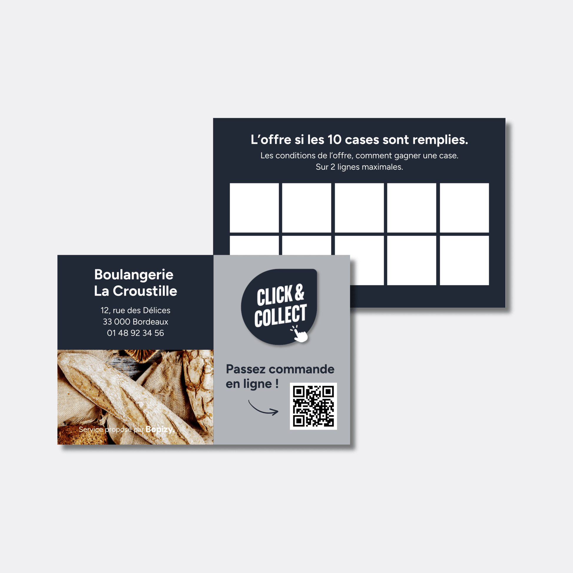 Cartes de fidélité personnalisables - Bopizy